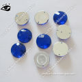 Best Taiwan quality sew on acrylic rhinstone with holes 18MM round blue color for clothing